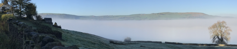 Misty autumn cloud inversion
